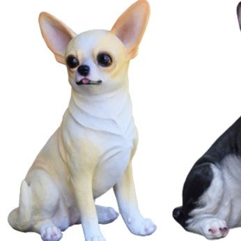 ガーデニング お出迎え犬の置物