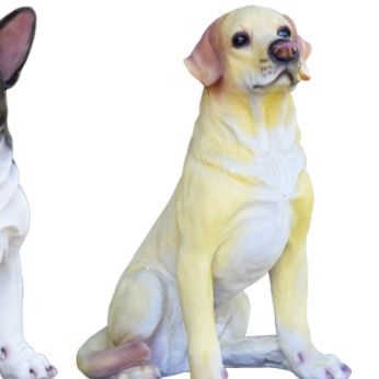 ガーデニング お出迎え犬の置物