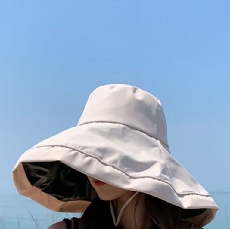 ガーデニング 紫外線対策つば広日除け帽子 