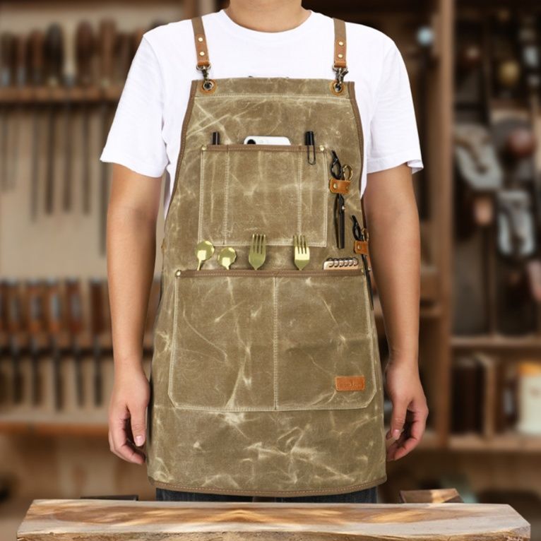 ガーデニング 多機能ポケット付き本格ガーデニング作業用エプロン