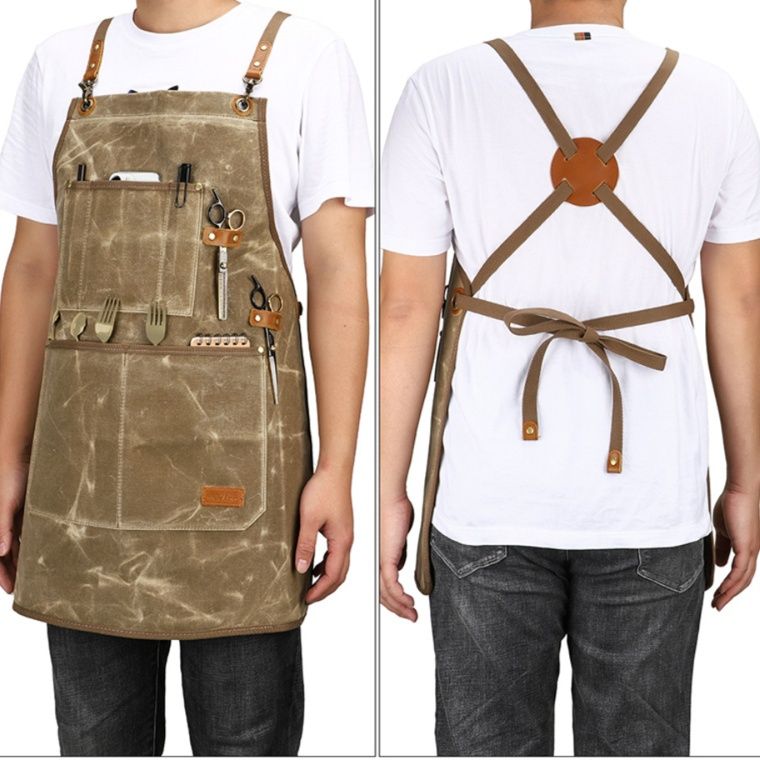 ガーデニング 多機能ポケット付き本格ガーデニング作業用エプロン