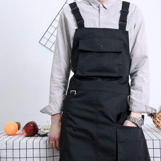 ガーデニング 多機能ポケット付き胸当てエプロン