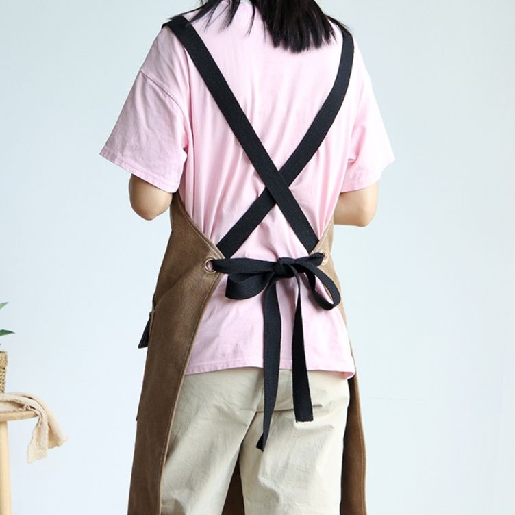 ガーデニング 多機能ポケット付き胸当て式作業用エプロン