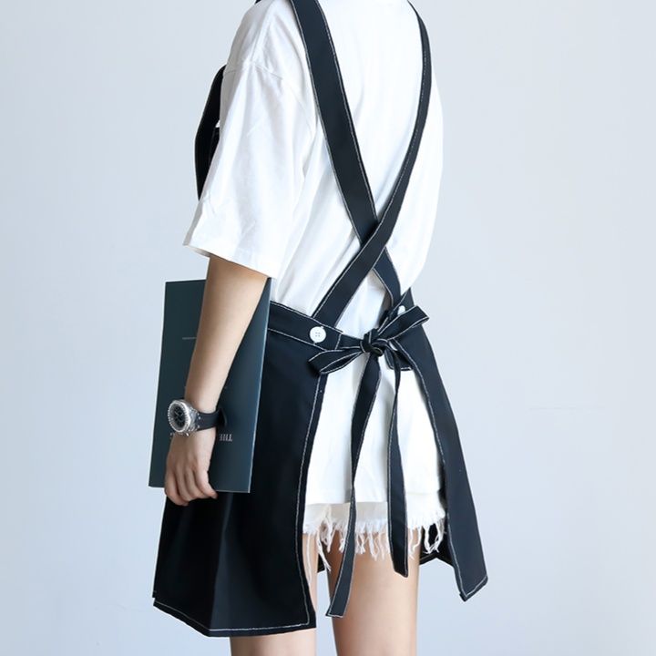 ガーデニング 多機能ポケット付きジャンパースカート風作業エプロン