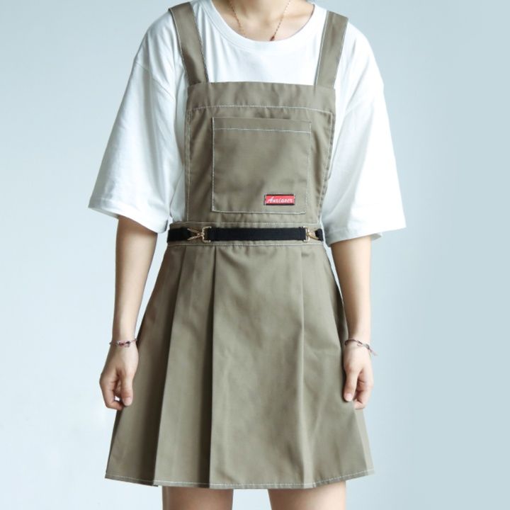 ガーデニング 多機能ポケット付きワンピース風作業エプロン