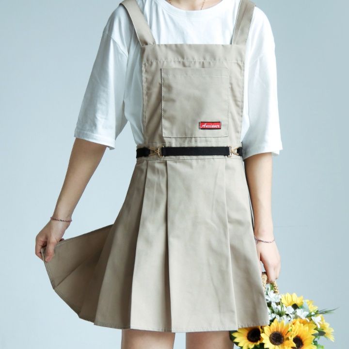 ガーデニング 多機能ポケット付きワンピース風作業エプロン