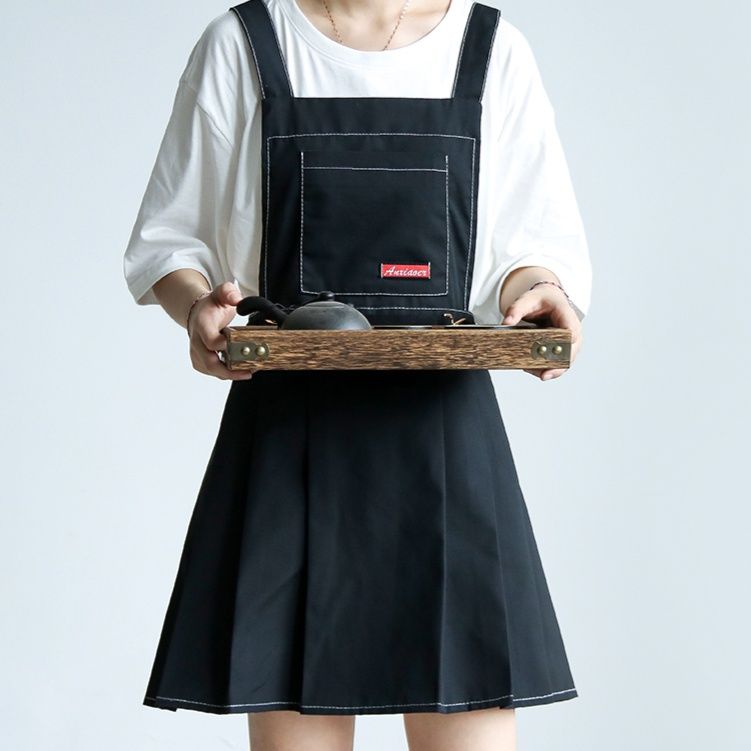 ガーデニング 多機能ポケット付きワンピース風作業エプロン