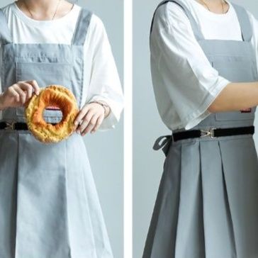 ガーデニング 多機能ポケット付きワンピース風作業エプロン