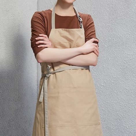 ガーデニング 多機能ポケット付き長丈ワーク仕様エプロン