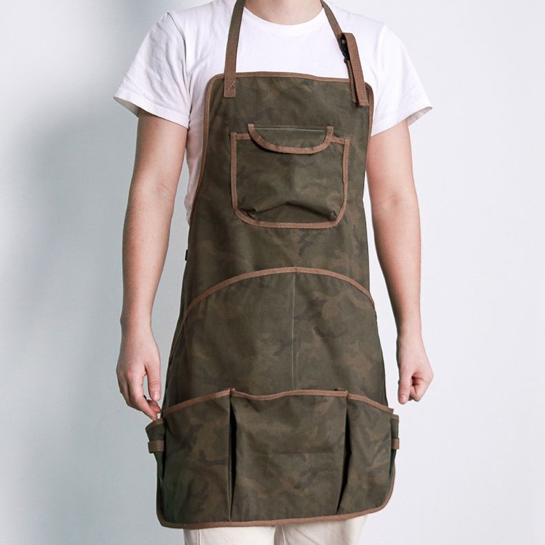ガーデニング 多機能ポケット付き本格作業用エプロン