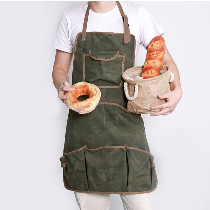 ガーデニング 多機能ポケット付き本格作業用エプロン