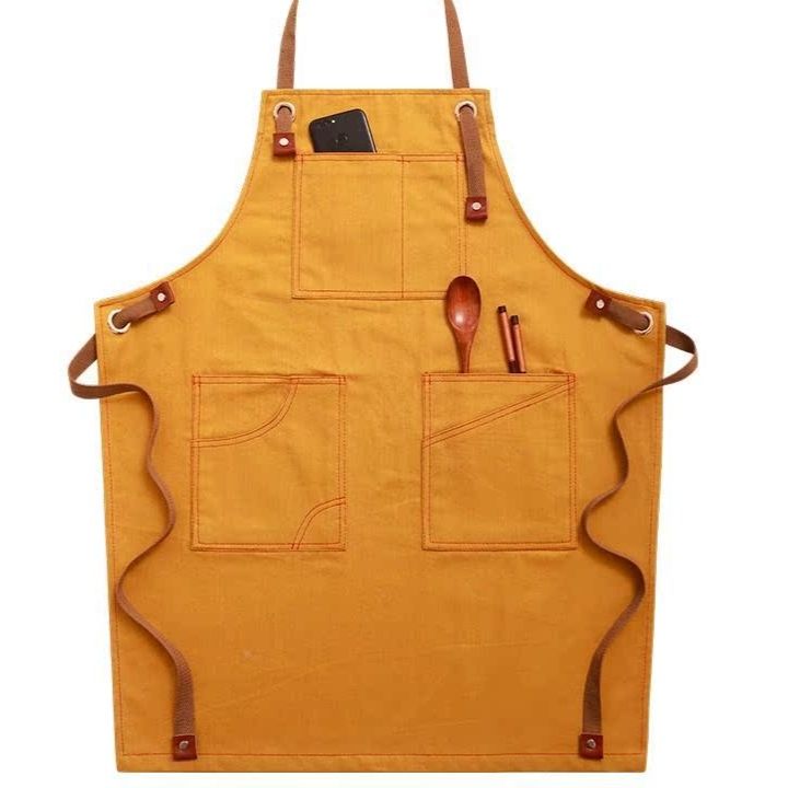 ガーデニング 本格多機能ポケット付き作業用エプロン