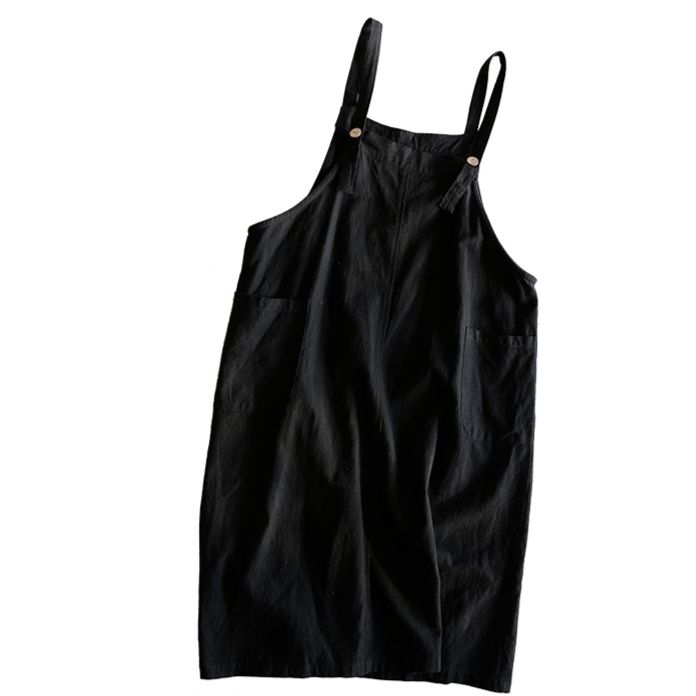 ガーデニング ナチュラルリネン風サロペット型ガーデン作業着