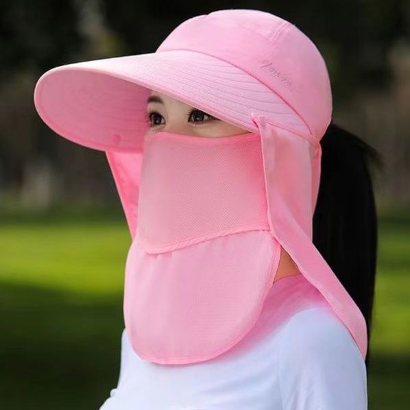 ガーデニング 多機能日除け付きガーデニング用つば広帽子