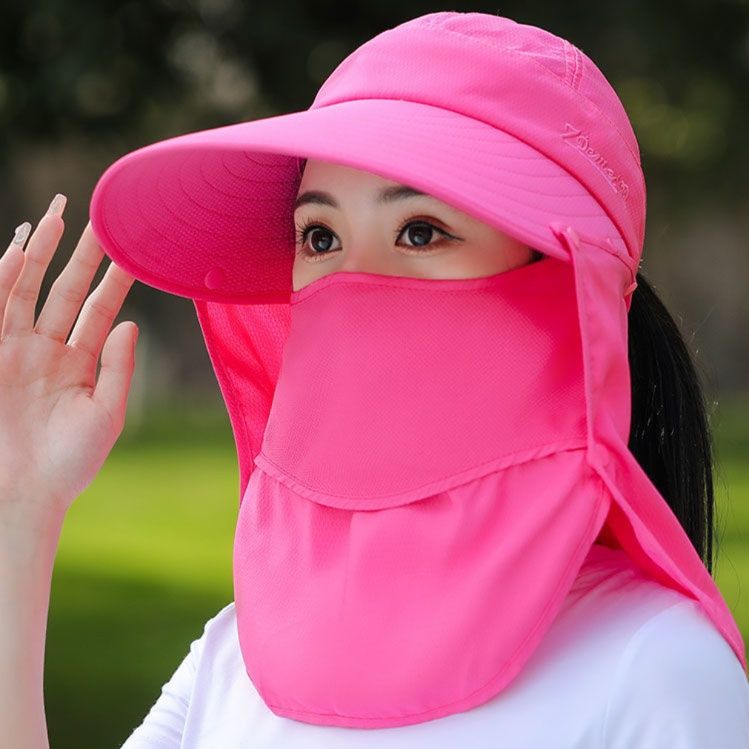 ガーデニング 多機能日除け付きガーデニング用つば広帽子