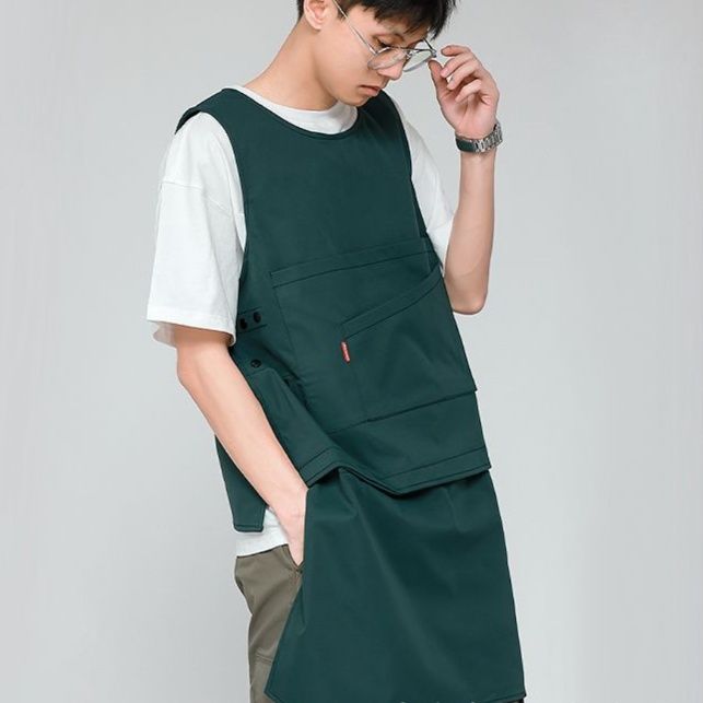 ガーデニング 多機能ポケット付き作業用ベストエプロン