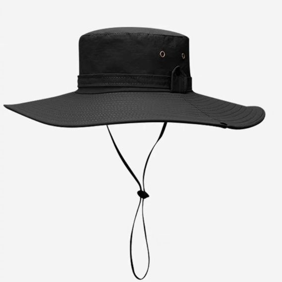 ガーデニング 広つば紐付き機能性日除け帽子