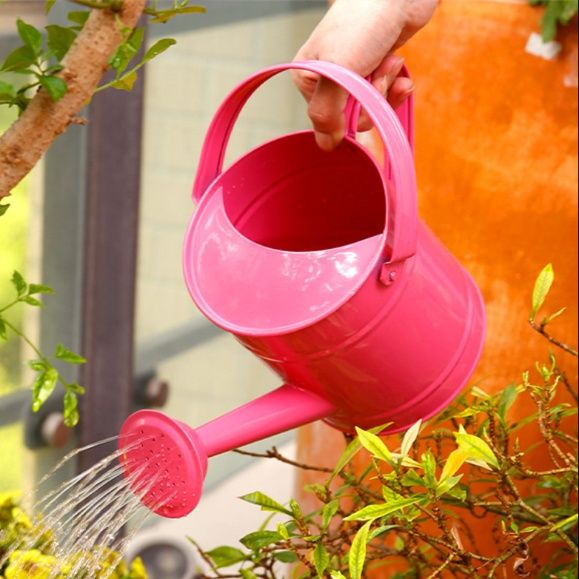 ガーデニング 取っ手付き金属風じょうろ