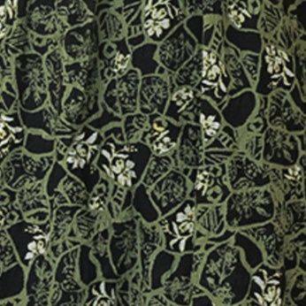 ガーデニング ボタニカル柄フリル裾ガーデニングエプロン