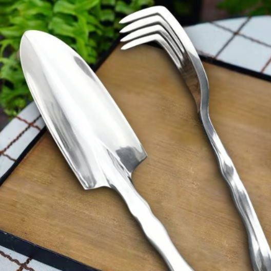 ガーデニング 小型鉢植え用アルミ合金製園芸スコップ二点セット