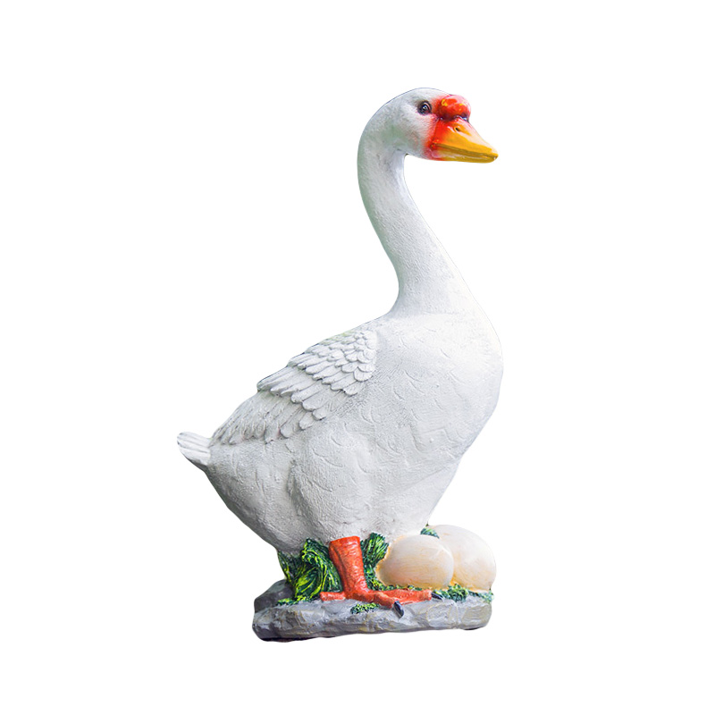 ガーデニング 優雅な白鳥の親子オーナメント