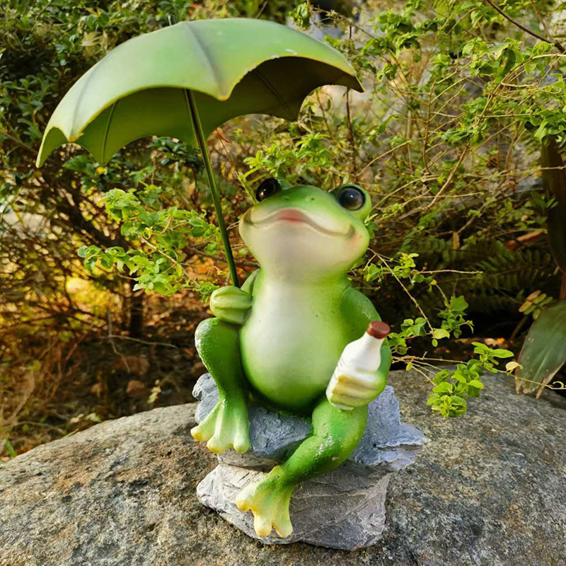 ガーデニング 雨の日のあひる君 ガーデンオブジェ