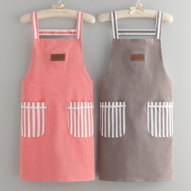 ガーデニング 縦縞ポケット付き家庭菜園用作業前掛け