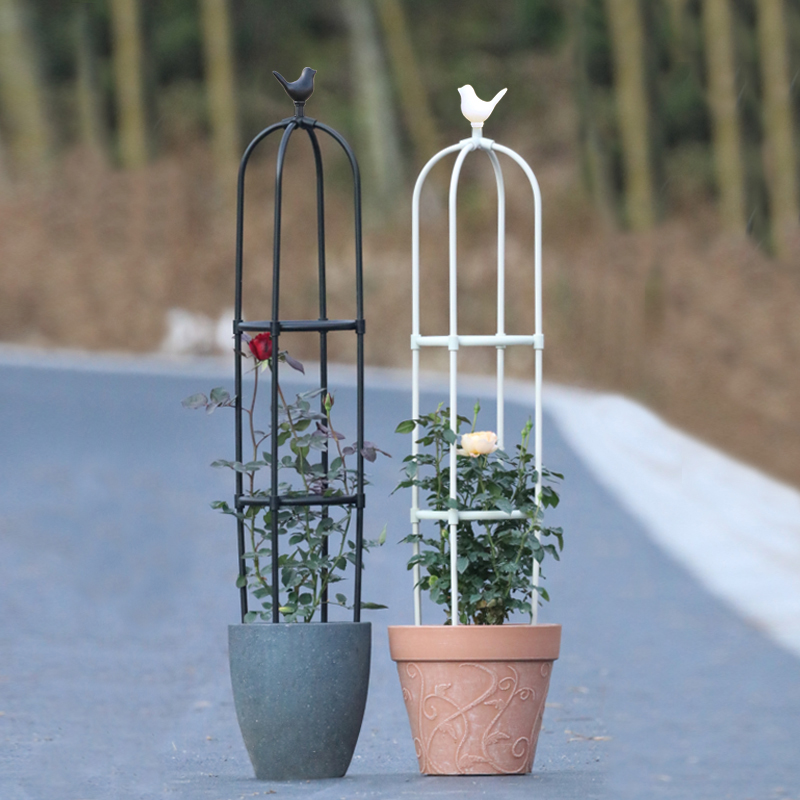 ガーデニング 小鳥のとまり木 つる植物支柱プランター