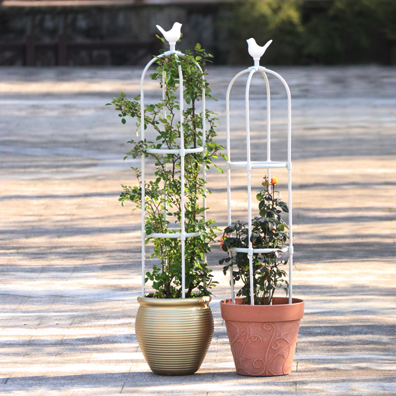 ガーデニング 小鳥のとまり木 つる植物支柱プランター