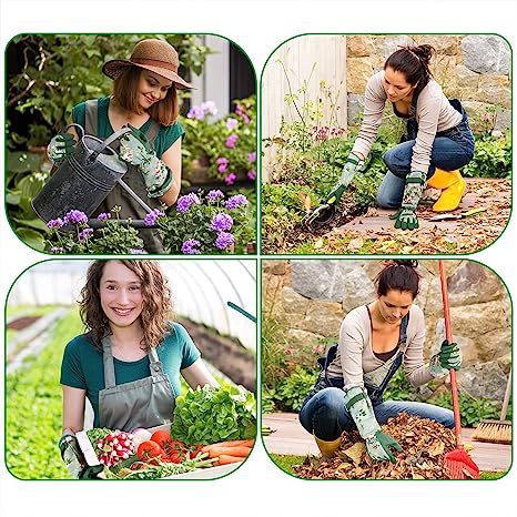 ガーデニング 花柄ロング丈ガーデニング手袋アームカバー一体型