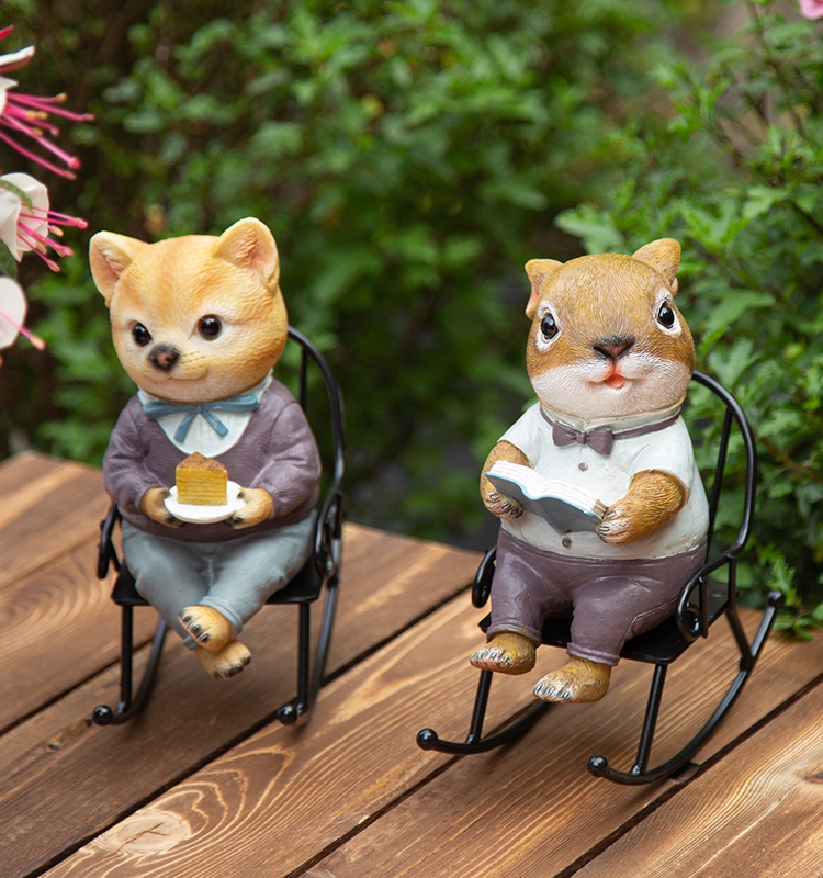 ガーデニング  小動物のオーナメントセット