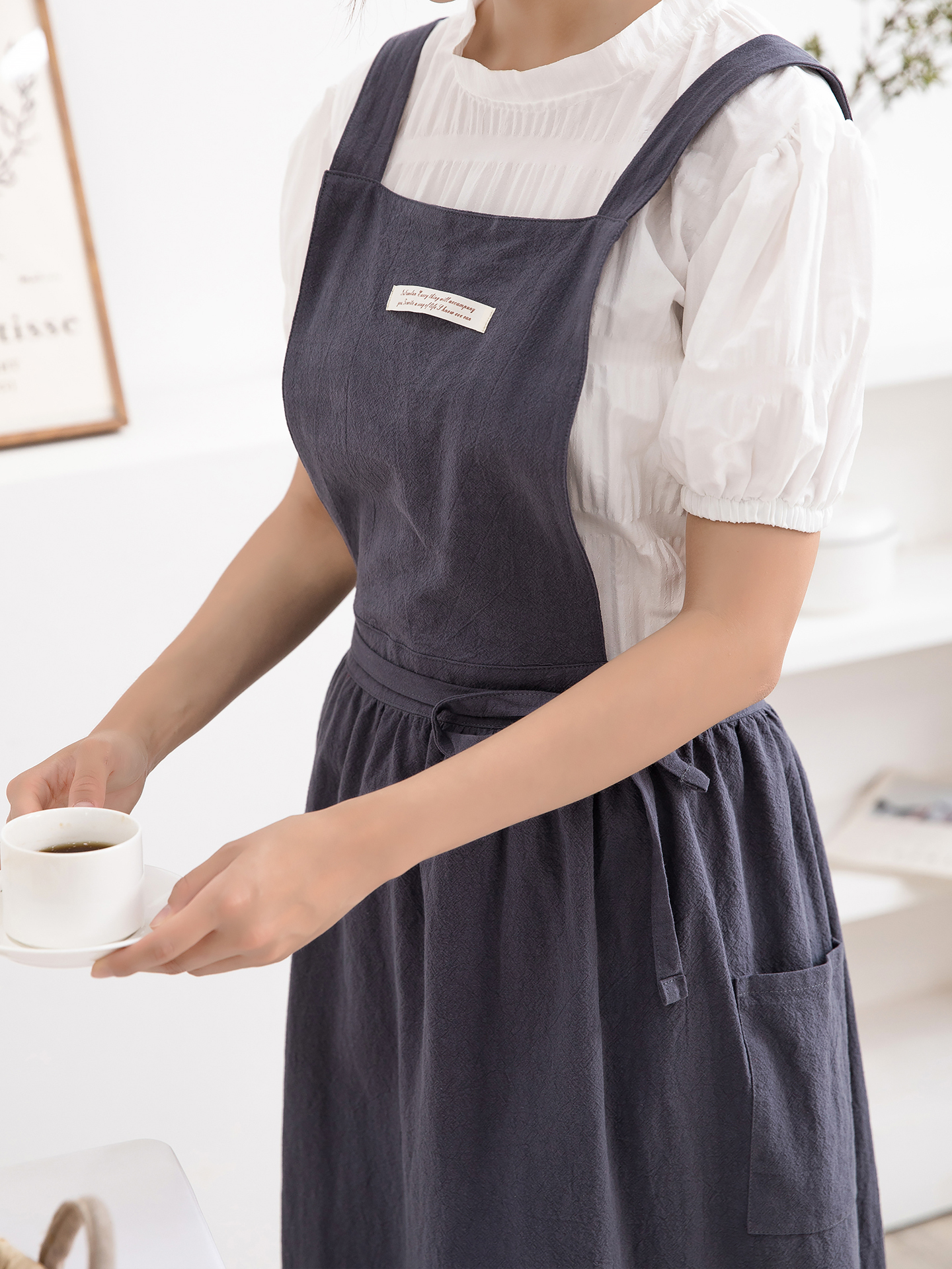 ガーデニング 優美な庭師のワンピースエプロン
