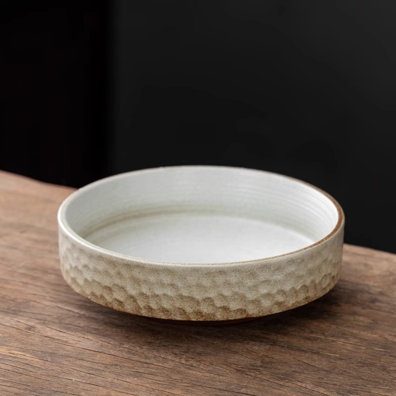 ガーデニング 和風浅型陶器製生け花盆栽鉢