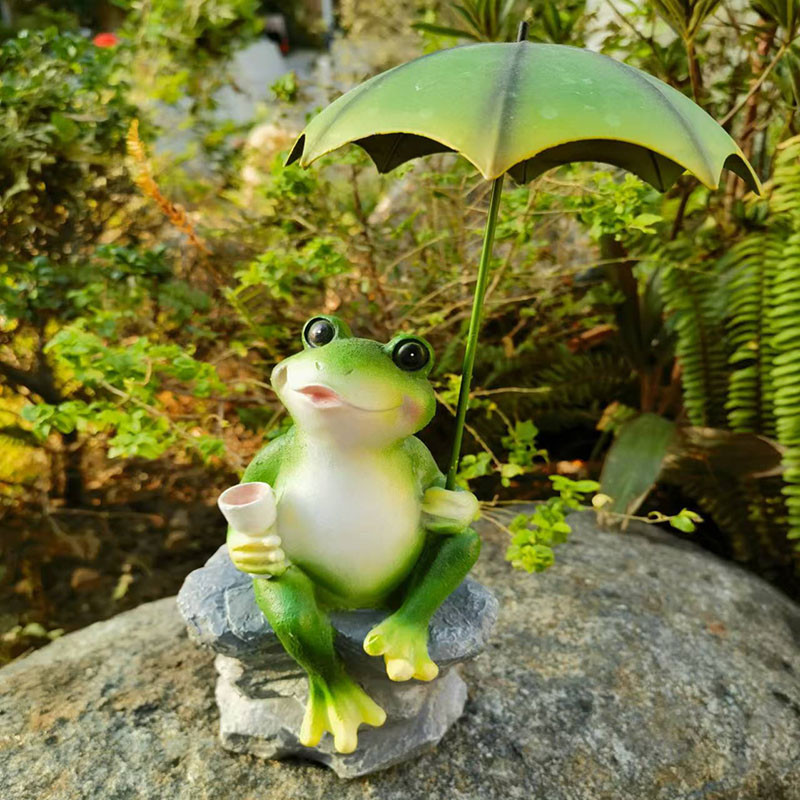 ガーデニング 雨の日のあひる君 ガーデンオブジェ