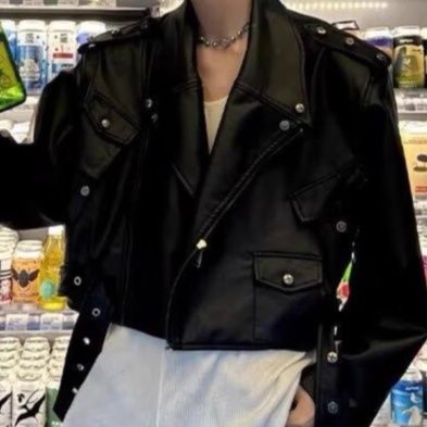 レザージャケット 黒革風ライダースジャケット メンズ フェイクレザー