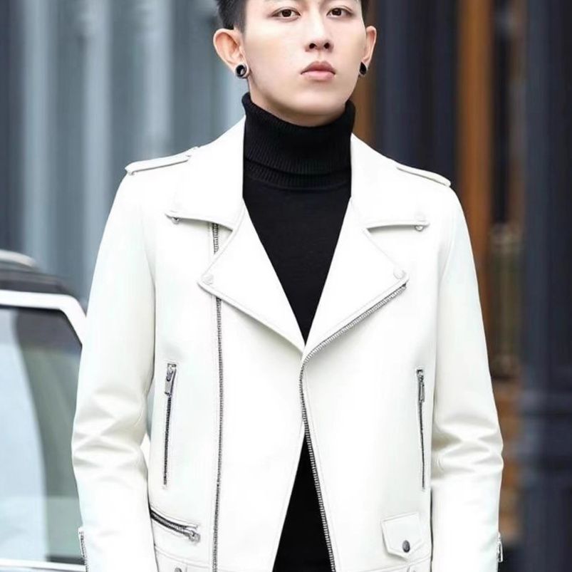 レザージャケット キルティング中綿入り本革ライダースジャケット