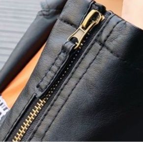 レザージャケット 本革ダブルライダース襟ジップアップショート丈ジャケット