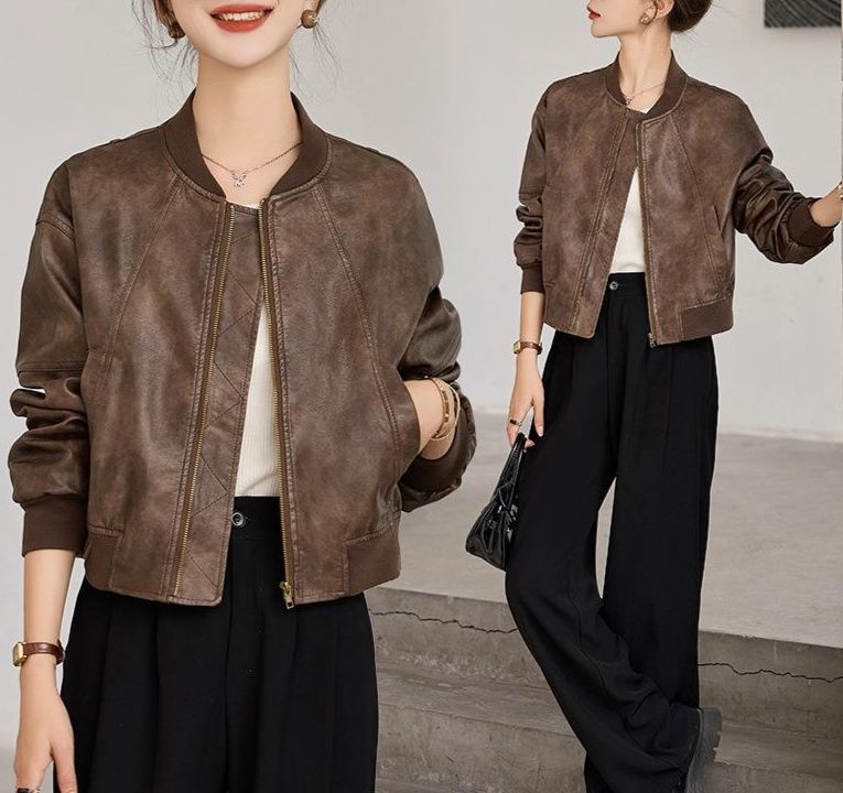 レザージャケット 本革ヴィンテージ加工ボンバージャケット