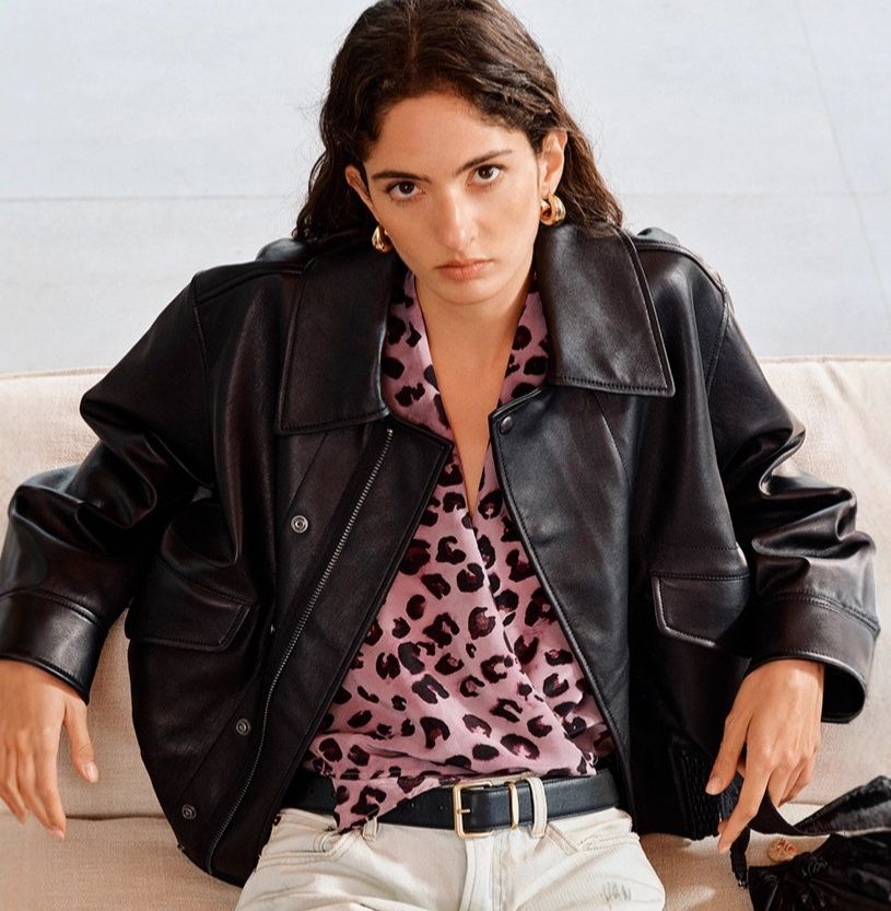 レザージャケット ビッグシルエット本革ライダースジャケット