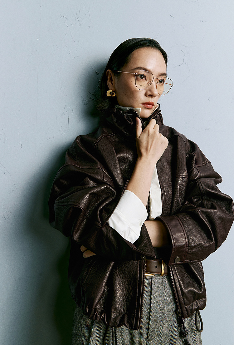 レザージャケット 本革オーバーサイズボンバージャケット