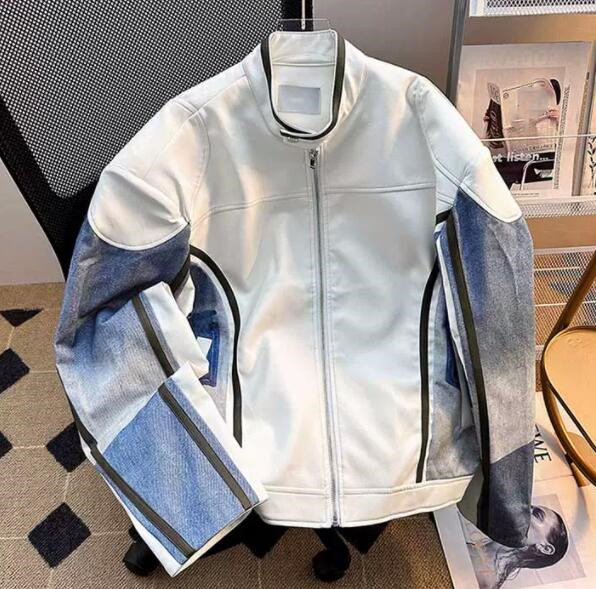 レザージャケット 秋冬メンズ合成皮革ライダースジャケット