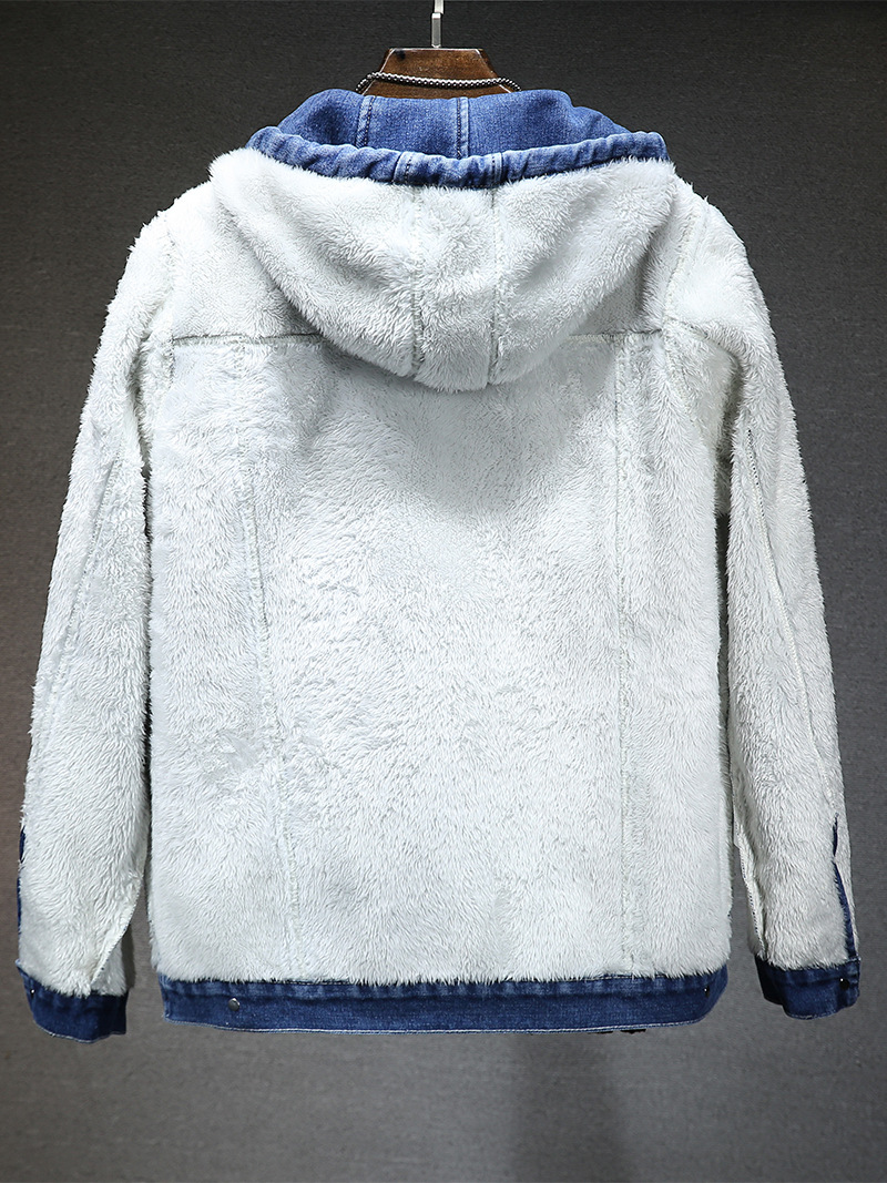 レザージャケット 裏ボア付きフード一体型ライダースジャケット