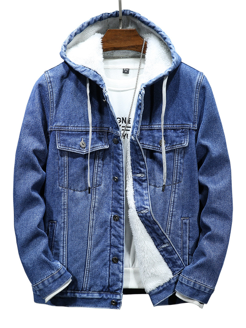 レザージャケット 裏ボア付きフード一体型ライダースジャケット