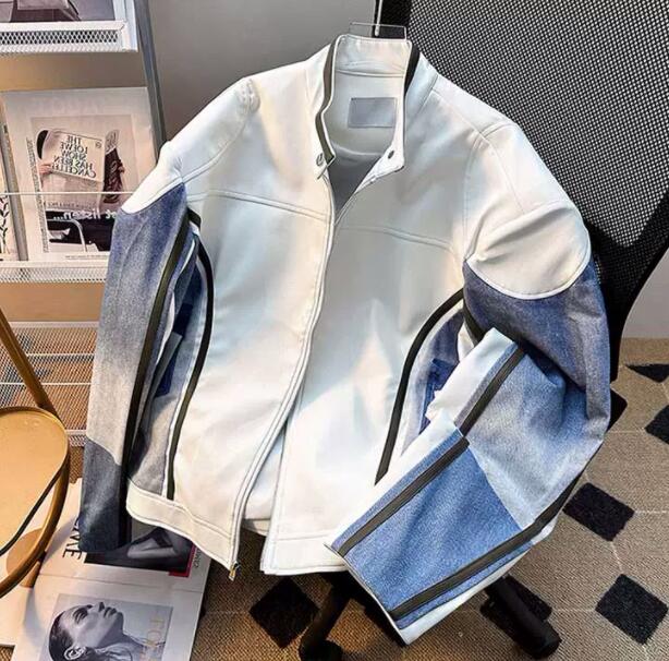 レザージャケット 秋冬メンズ合成皮革ライダースジャケット