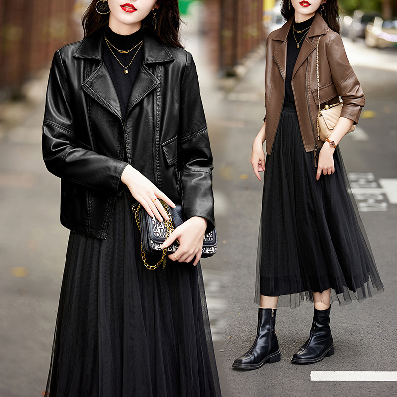 レザージャケット 本革テーラードライダースジャケット