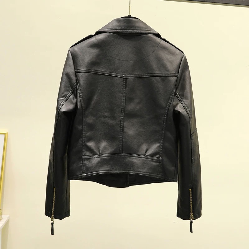 レザージャケット 本革ダブルライダース襟ジップアップショート丈ジャケット