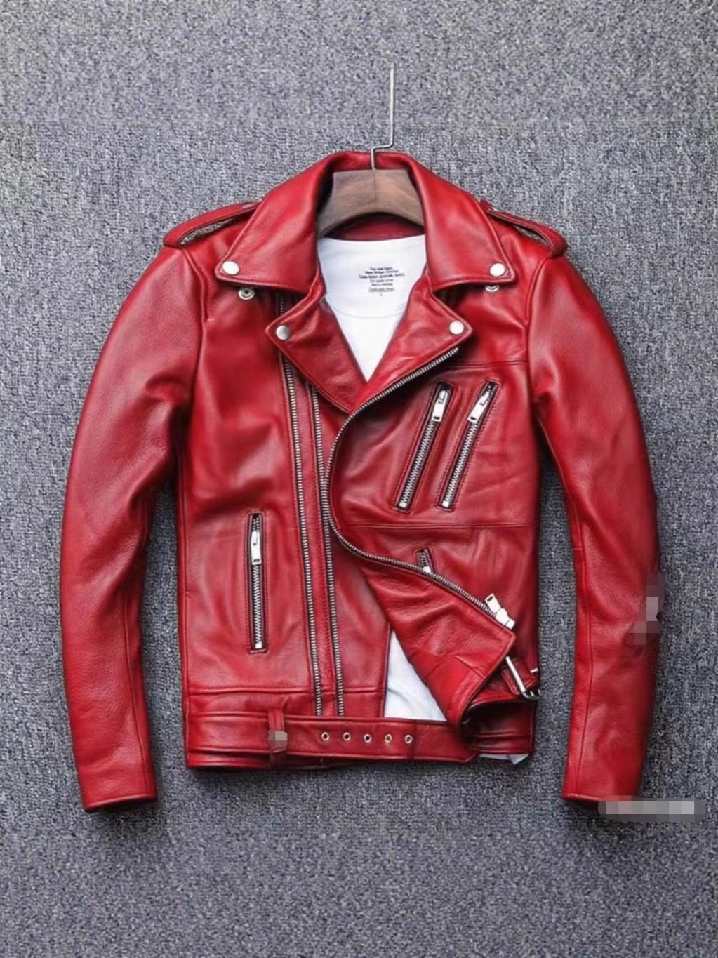 レザージャケット 本革多重ジップダブルライダースジャケット