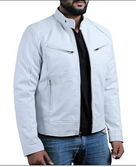 レザージャケット 本革シングル襟スタンドライダースジャケット