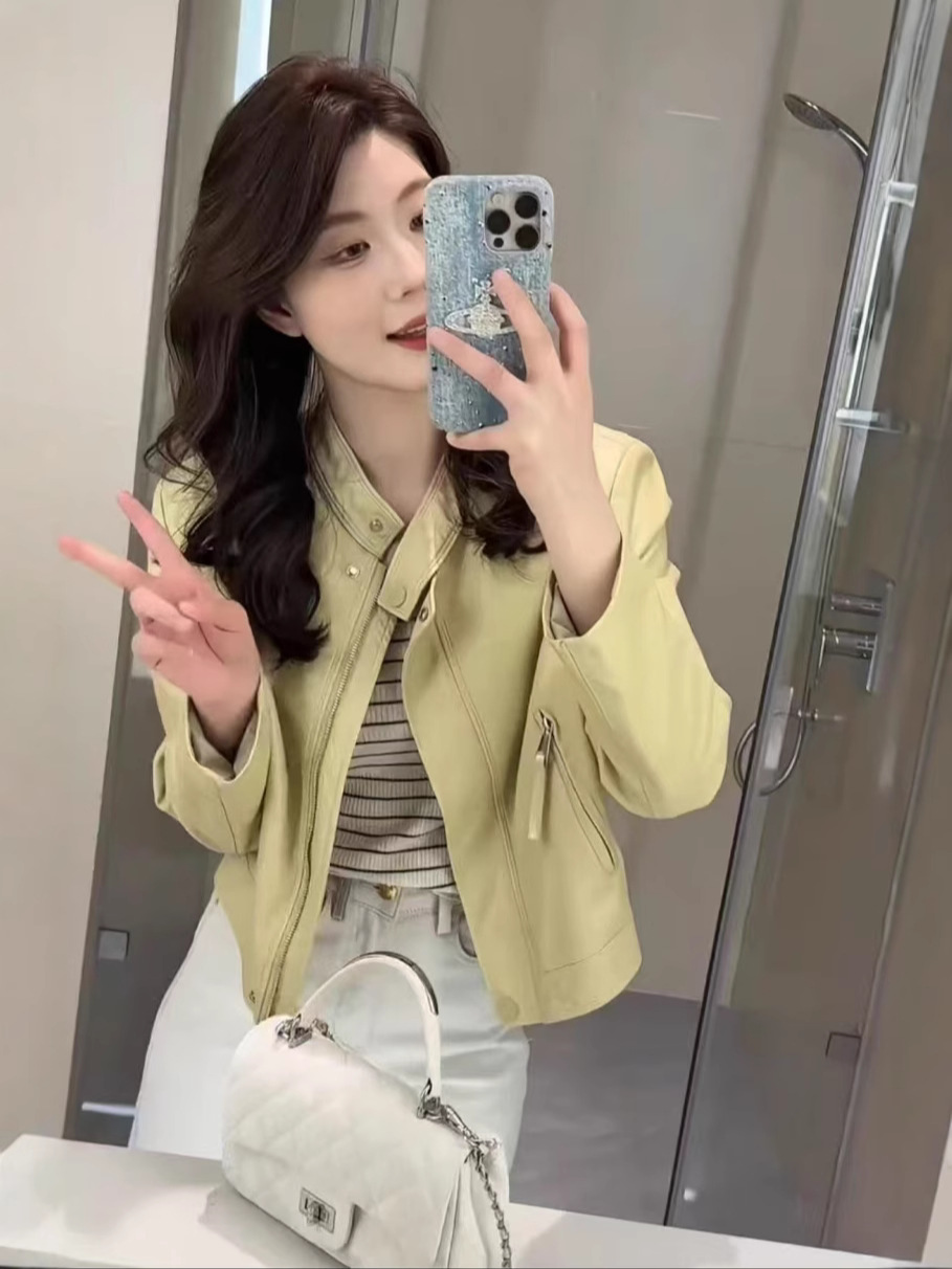 レザージャケット 柔らか本革ショート丈ライダースジャケット