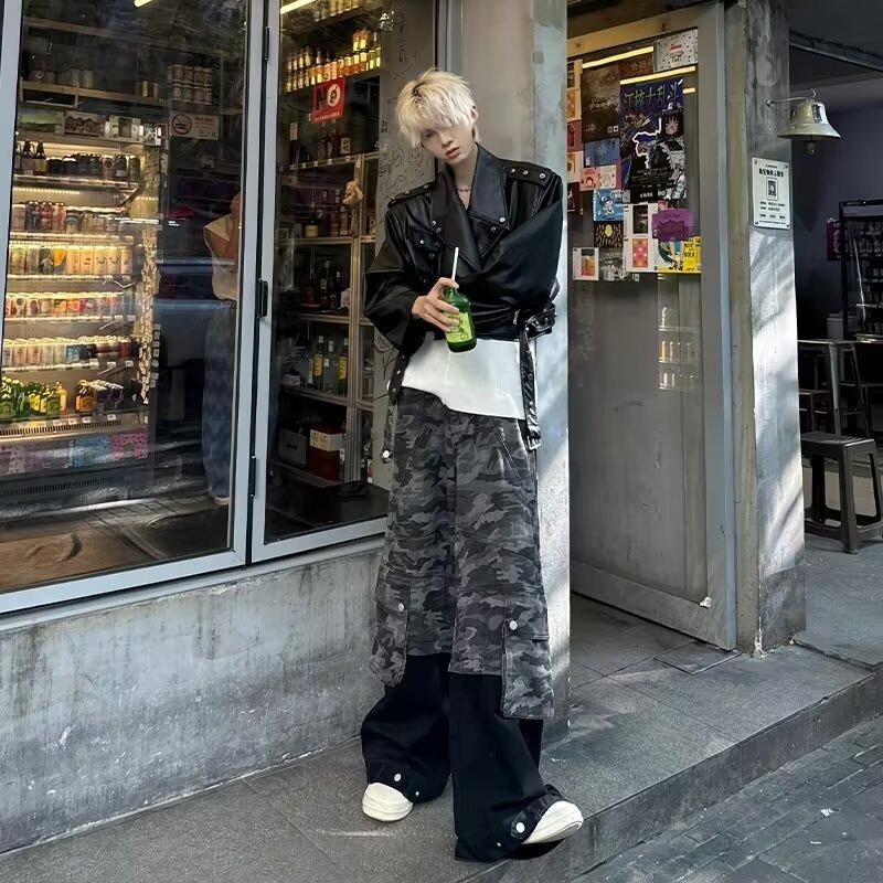 レザージャケット 黒革風ライダースジャケット メンズ フェイクレザー